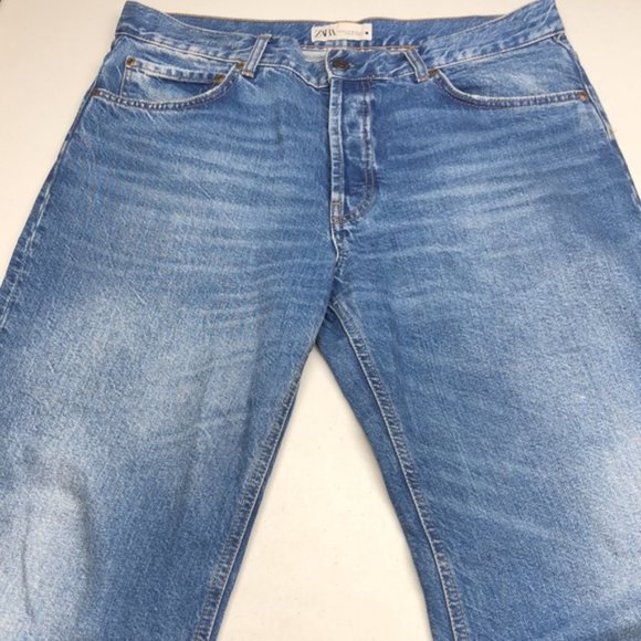 VINTAGE MENS ZARA BUTTONFLY STRAIGHT JEANS 36x30 ⭐ - Picture 5 of 9